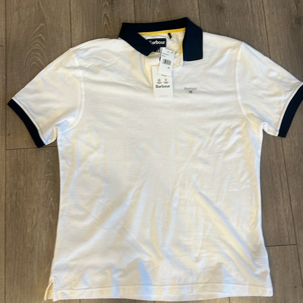 Men’s Barbour Lynton White Polo